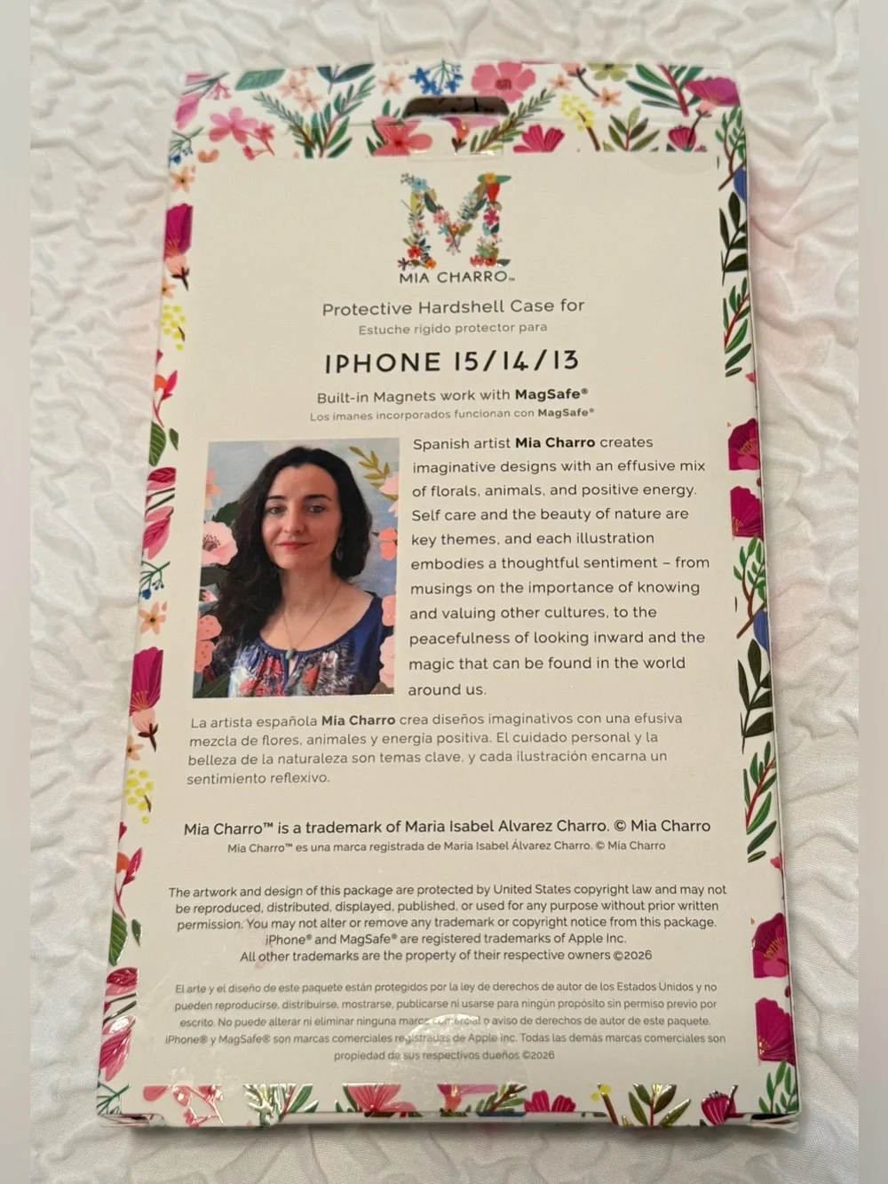 Cell phone case magsafe - iphone 13 14 15 - see packaging - New! Unused. Floral